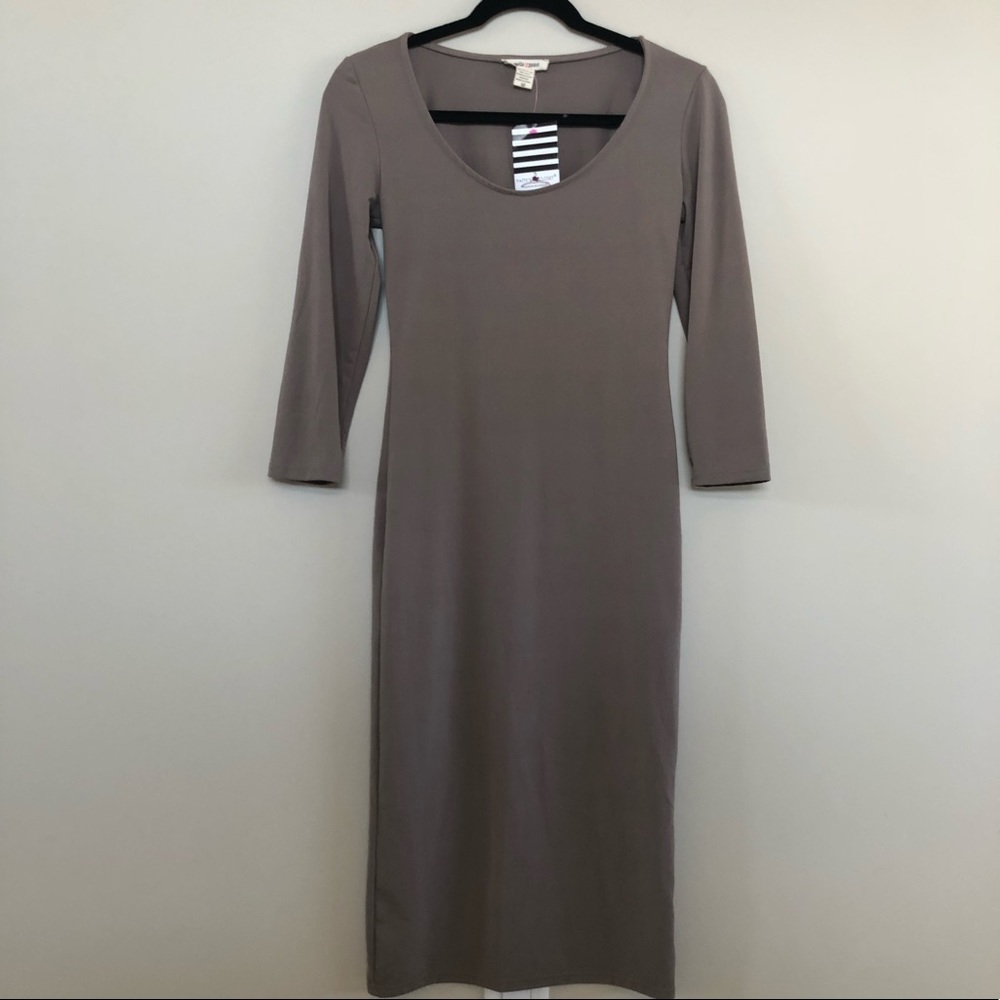 Taupe Midi Dress